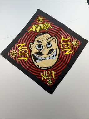 Black & Red Bandana with Graphic Face Print